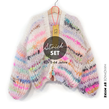 Breipakket – MYPZ Chunky Mohair Cardigan Scrap Yarn No12 (ENG-NL-DE)