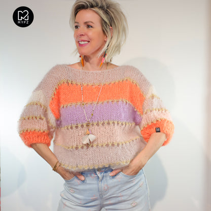 Knitting kit – MYPZ Basic Light Mohair Top Orange No10 (ENG-NL-DE-FR)