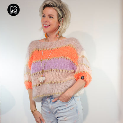 Knitting kit – MYPZ Basic Light Mohair Top Orange No10 (ENG-NL-DE-FR)