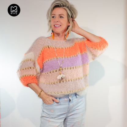 Knitting kit – MYPZ Basic Light Mohair Top Orange No10 (ENG-NL-DE-FR)