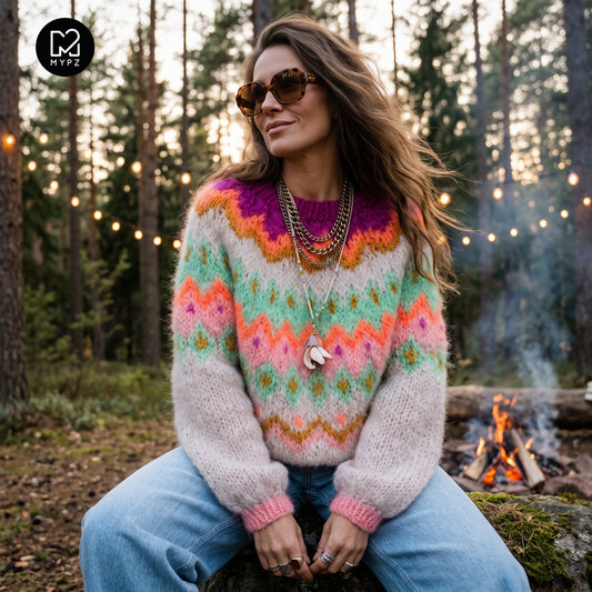 MYPZ Chunky top-down trui Snowberry