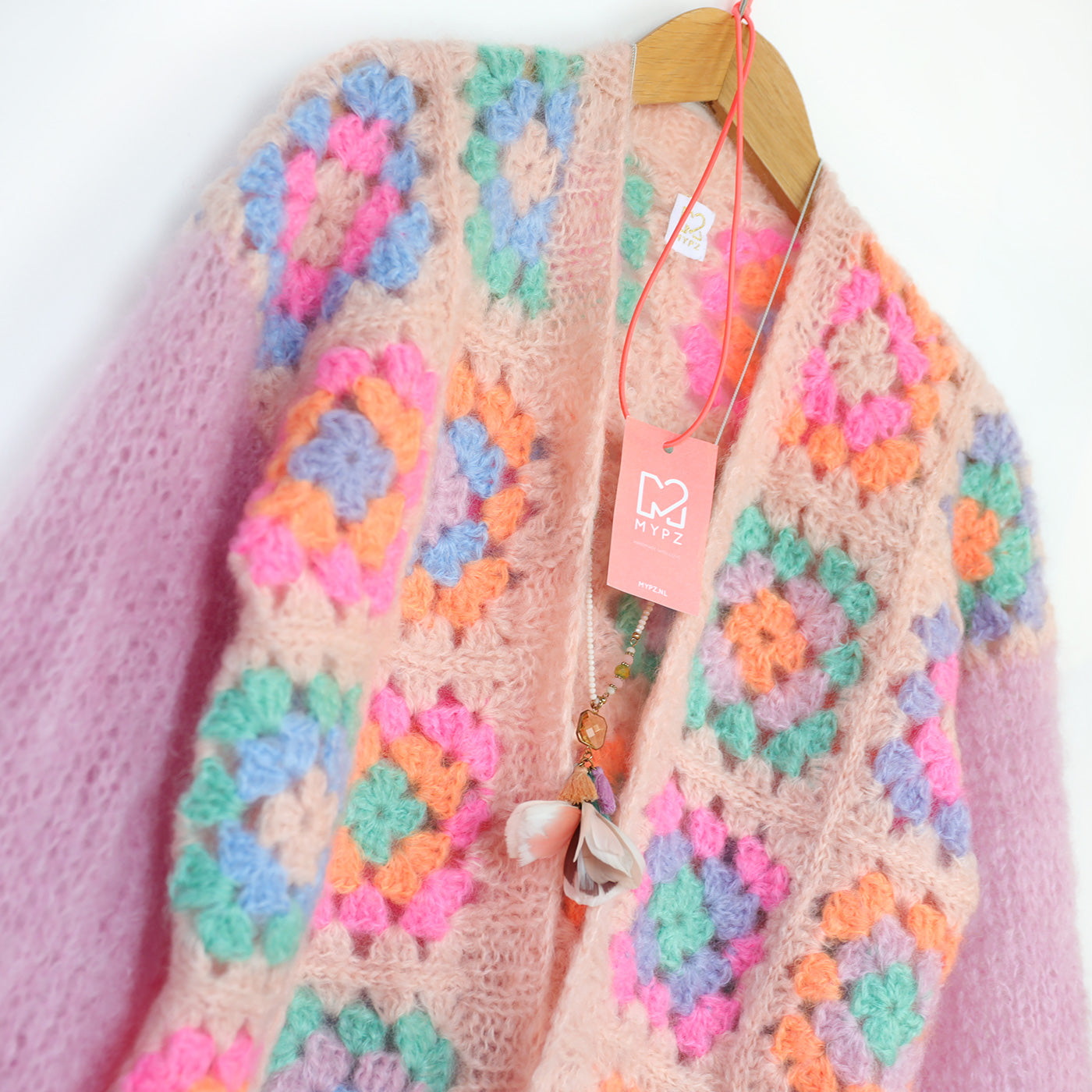 Haakpakket - MYPZ Granny square Mohair vest Marshmallow (ENG-NL-DE)