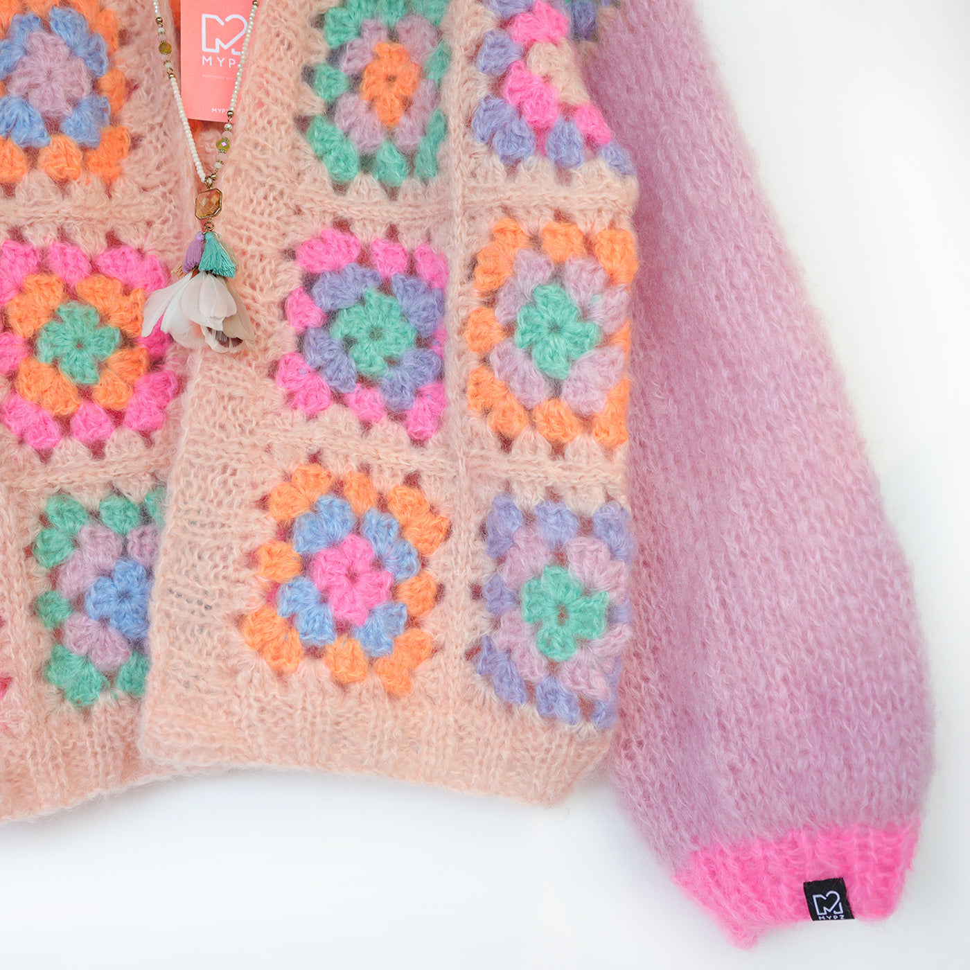 Haakpakket - MYPZ Granny square Mohair vest Marshmallow (ENG-NL-DE)