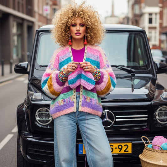 Haakpatroon - MYPZ Chunky Mohair cardigan Sunset Glow (ENG-NL-DE)