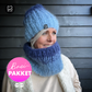 Breipakket – Gradient chunky mohair hat + snood Blauw (ENG-NL)
