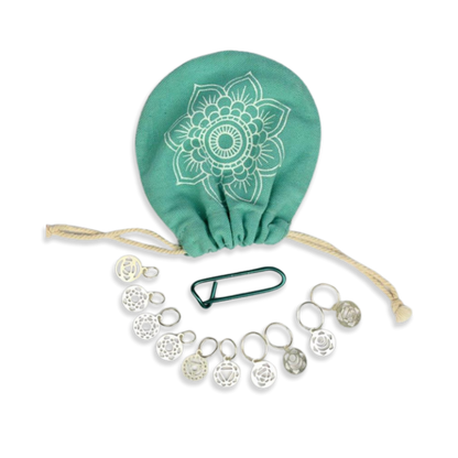 KnitPro Mindful stekenmarkeerders Chakra (10st) Sterling Silver Plated