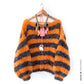 MYPZ basic chunky mohair pullover ORANGE-BLACK