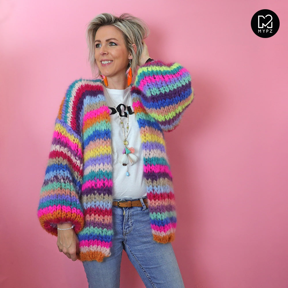 春夏新作 【1％ magic】激レア Rainbow Mohair Cardigan カーディガン