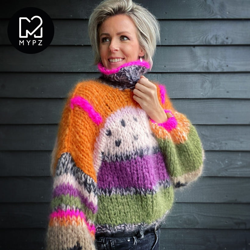 MYPZ Chunky Mohair pullover Watermelon – MYPZ Handmade Luxury