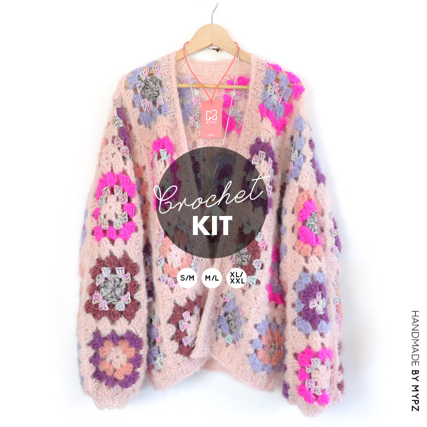 Haakpakket - MYPZ Granny square bomber vest Rosalie  (ENG-NL)