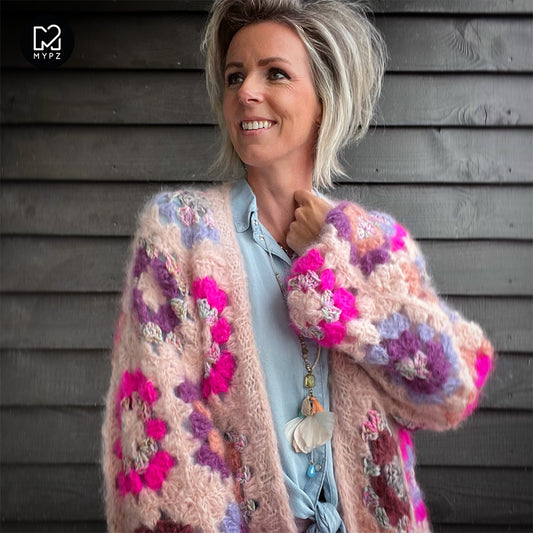 Haakpakket - MYPZ Granny square bomber vest Rosalie  (ENG-NL)