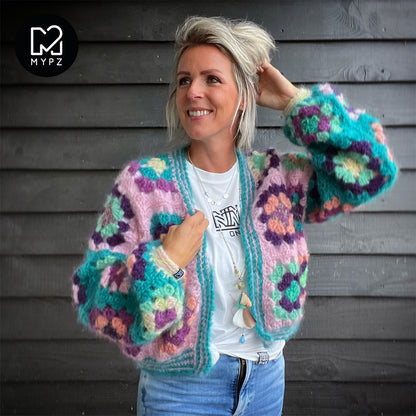 Haakpakket - MYPZ Granny square bomber vest Hailey  (ENG-NL)