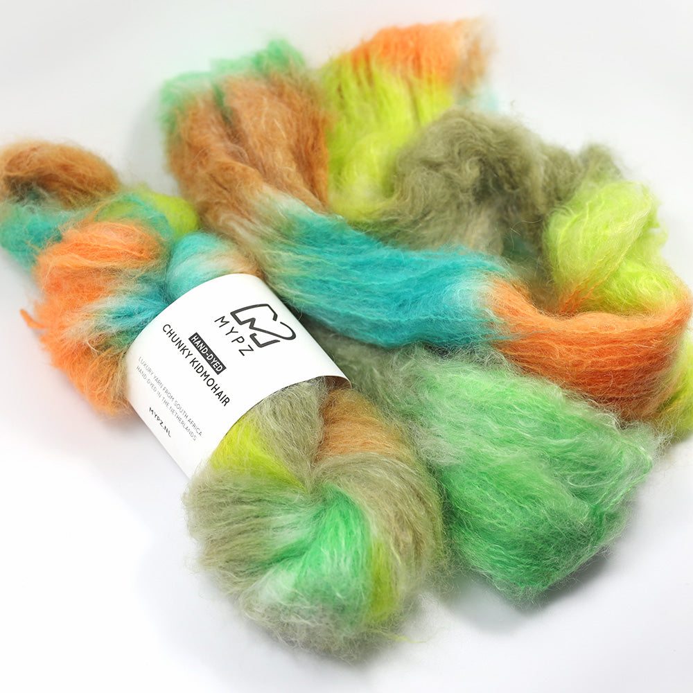 MYPZ Chunky kidmohair – hand-dyed Green Love