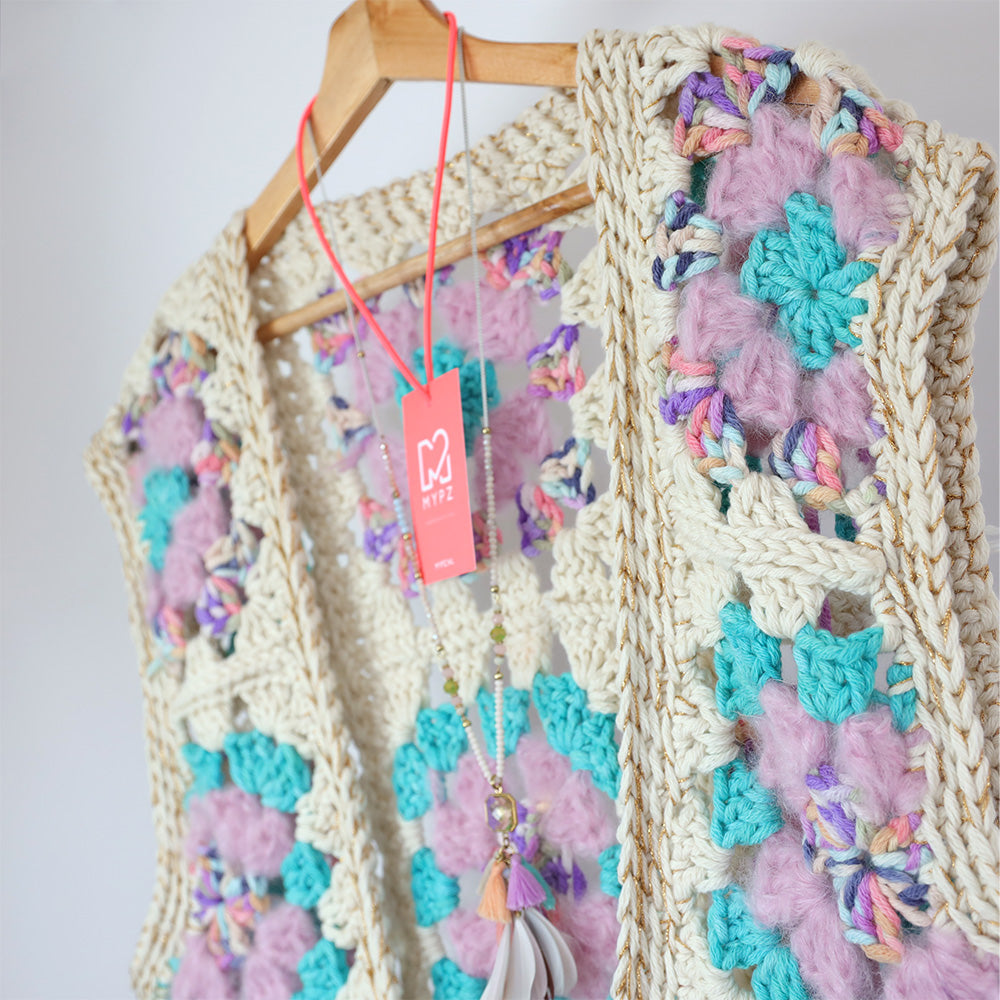 Crochet kit - MYPZ Granny Boho Gilet Sea (ENG-NL)