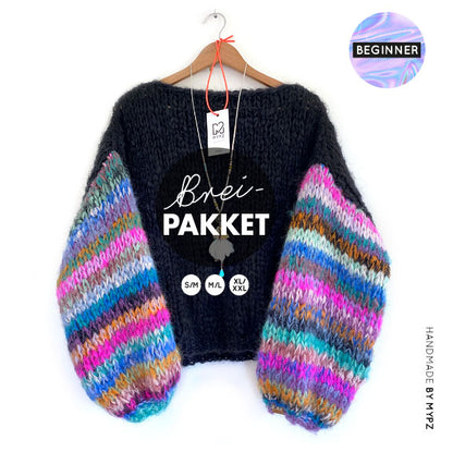 Breipakket – MYPZ Basic Chunky trui Gaudy No 15 – Beginner (ENG-NL-DE)