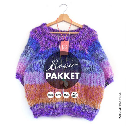 MYPZ breipakket – Chunky top-down raglan trui Jeans No.15