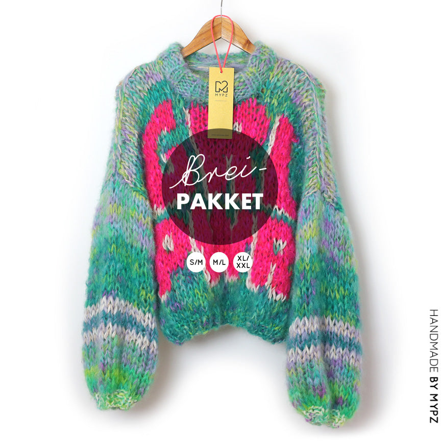 Knitting kit – MYPZ Chunky Mohair Pullover GIRL POWER NO 15 (ENG-NL)
