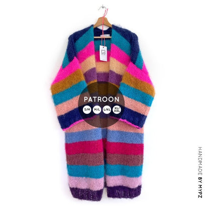 MYPZ breipatroon Light colored mohair cardigan River