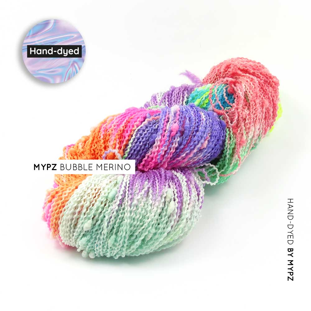 MYPZ Bubble Merino – hand-dyed Rainbow