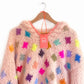 MYPZ knitting kit chunky mohair dots pullover with hoodie NO9