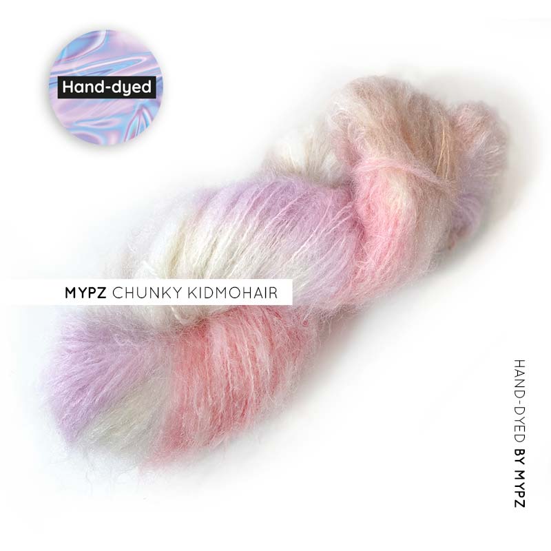 MYPZ chunky kidmohair Hand dyed Blond-Pastel