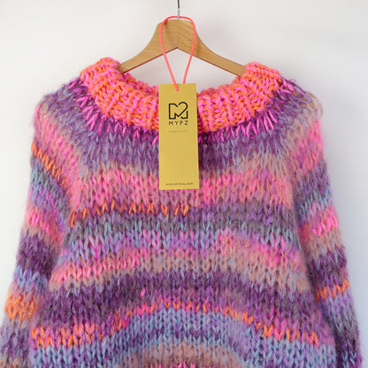 Knitting kit – MYPZ Chunky top-down mohair pullover Majestic No.15 (ENG-NL)