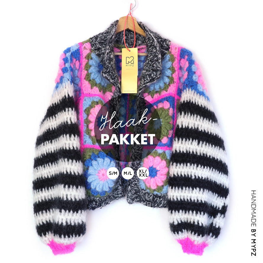 Haakpakket - MYPZ 3D Granny Vest PinkyBlue (ENG-NL)