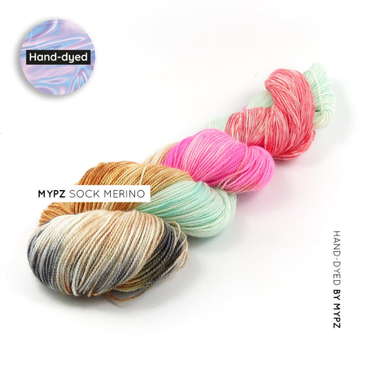 MYPZ Hand-dyed Sock Merino brighter days