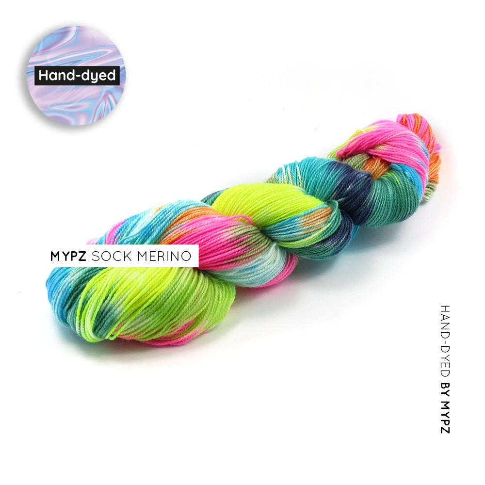 MYPZ Hand-dyed Sock Merino Happy Forest