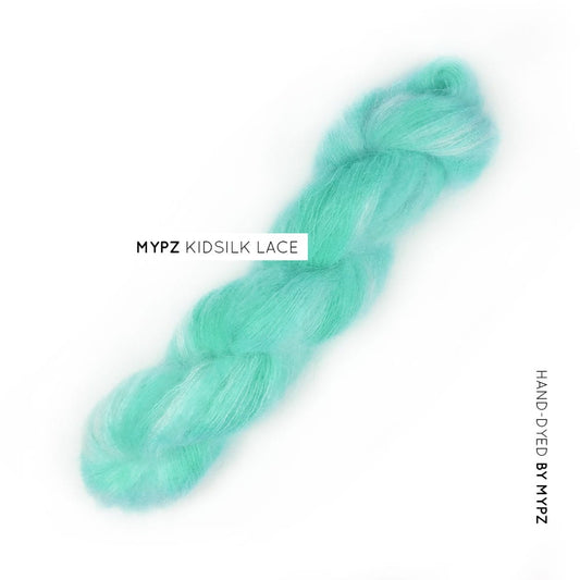 MYPZ hand-dyed Kidsilk lace Seabreeze