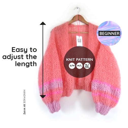 Easy Chunky Cardigan Knitting Pattern