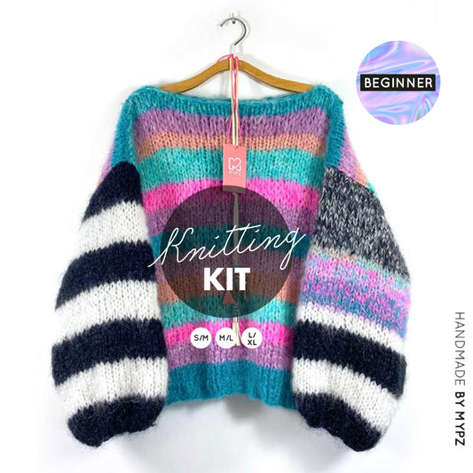 knitting kit MYPZ colorsplash mohair pullover No9