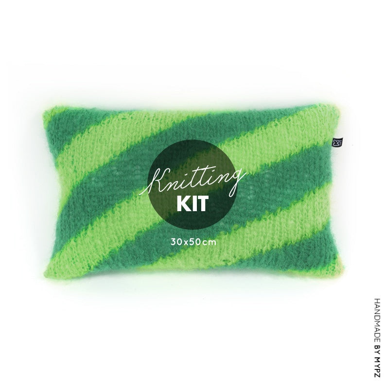MYPZ knitting kit cushion cover diagonal no9 Greens