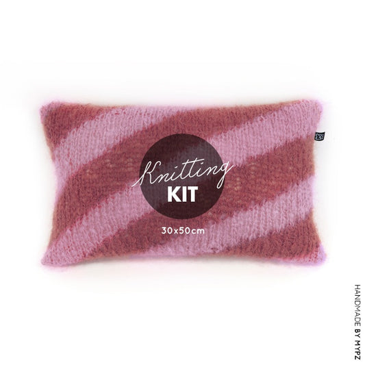 MYPZ knitting kit cushion cover diagonal no9 Brown pink