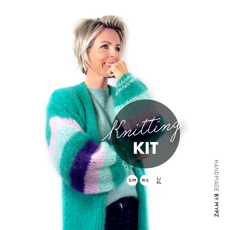 Knitting Kit – MYPZ Half Long Green Mohair Cardigan (ENG-NL)