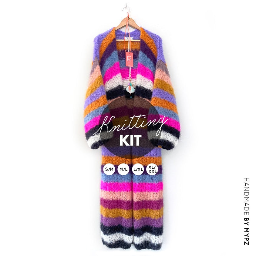 MYPZ Knitting kit long light mohair cardigan Shava No10