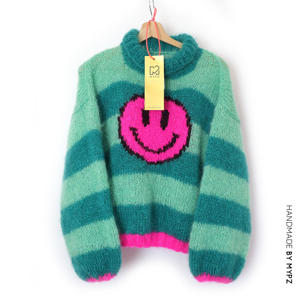 Knitting pattern - MYPZ Light Mohair Pullover Smiley Green No8 (ENG-NL)