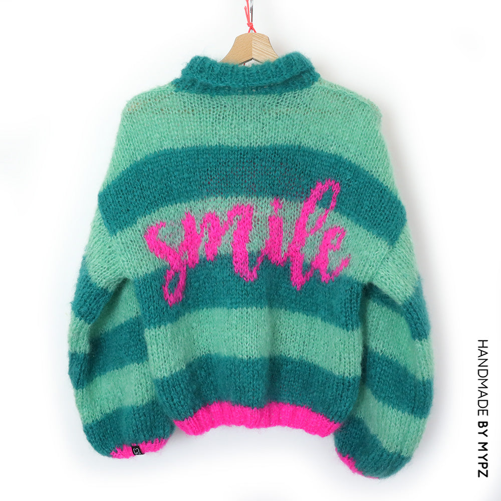 MYPZ Light mohair pullover Smiley Green