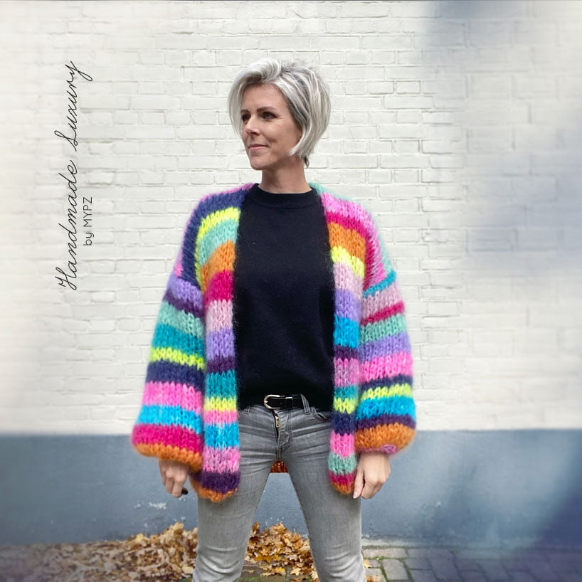 MYPZ Chunky Mohair Rainbow Cardigan – MYPZ Handmade Luxury