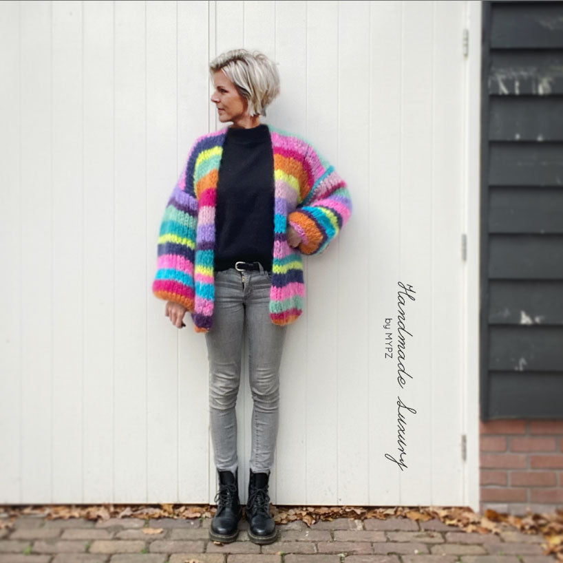 MYPZ Chunky Mohair Rainbow Cardigan