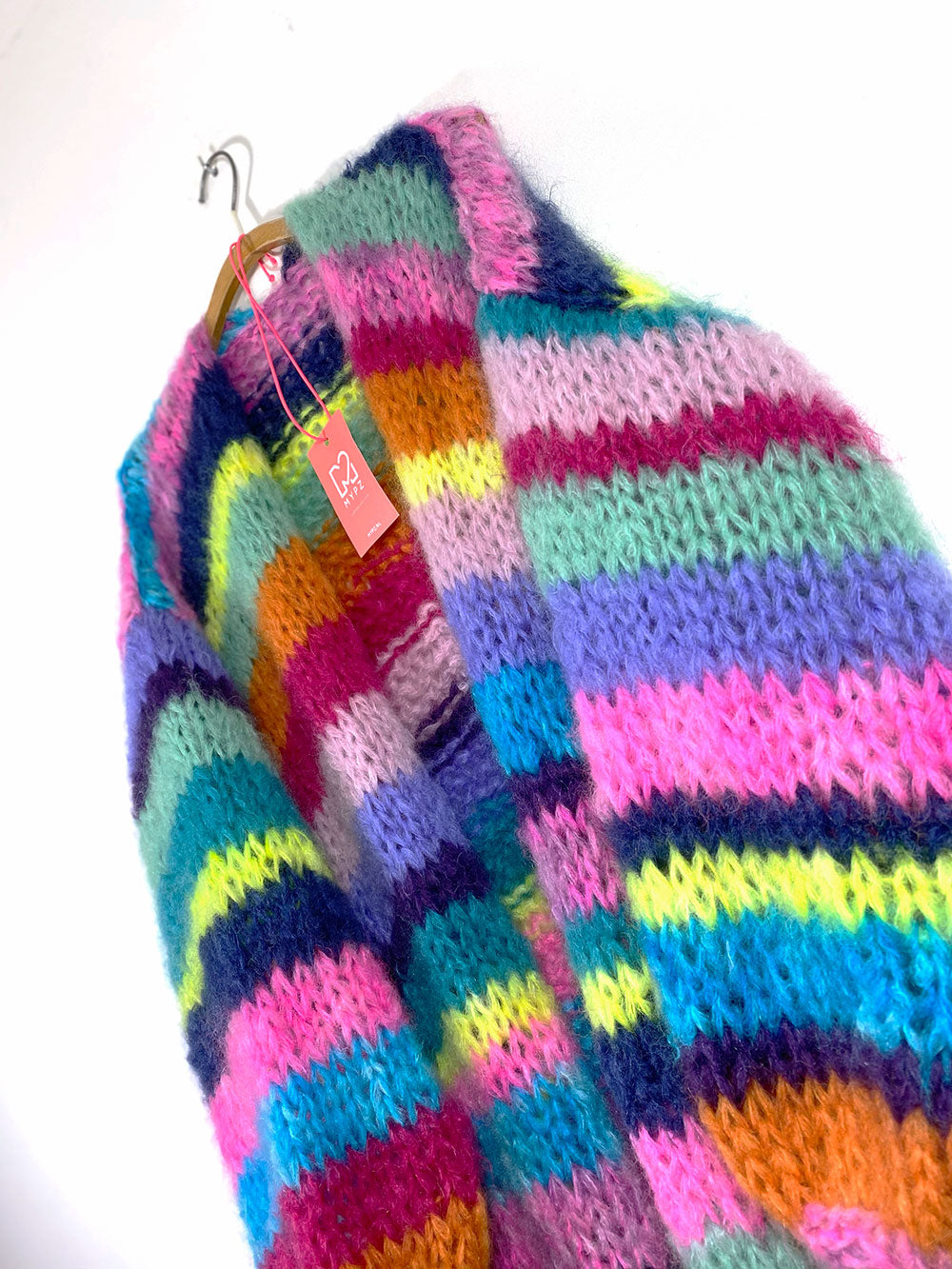 肩幅ラグラン【1％ magic】激レア Rainbow Mohair Cardigan