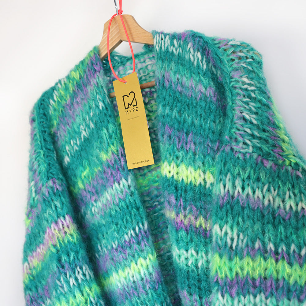 MYPZ Short Chunky Mohair Cardigan Greenlee